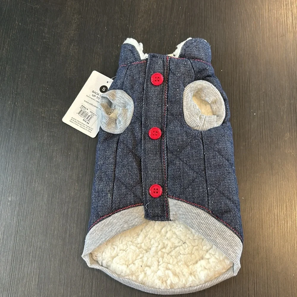 Ellen DeGeneres dog apparel jean jacket size S BNWT